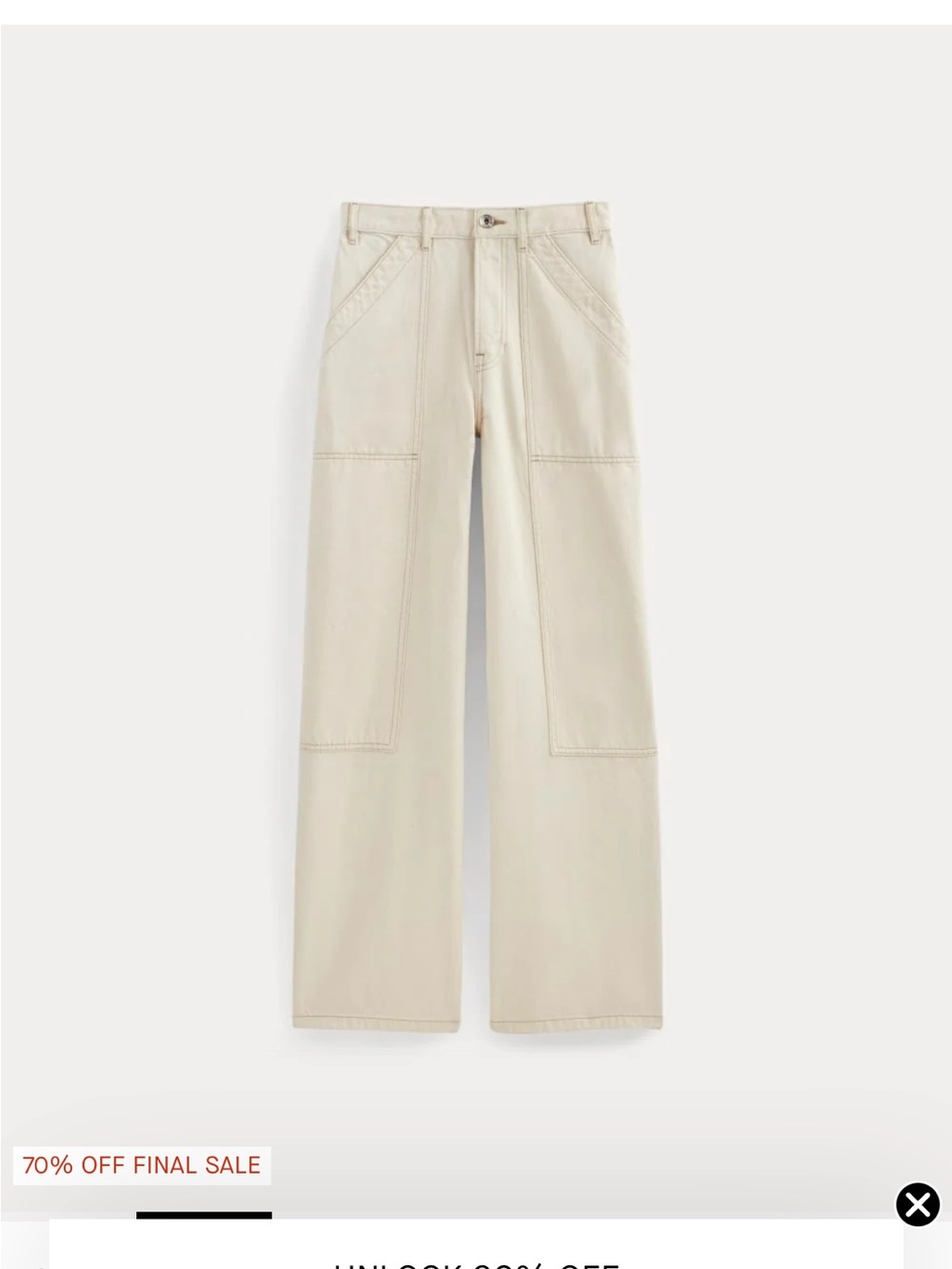 Everlane Women's Carpenter Jeans in Ecru